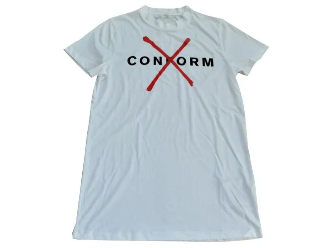 Autre Marque MATTHEW MILLER Protest camiseta blanca camiseta talla M MEDIUM Negro Blanco Roja 