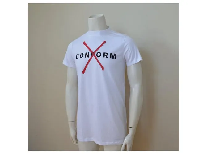 Autre Marque MATTHEW MILLER Protest camiseta blanca camiseta talla M MEDIUM Negro Blanco Roja 