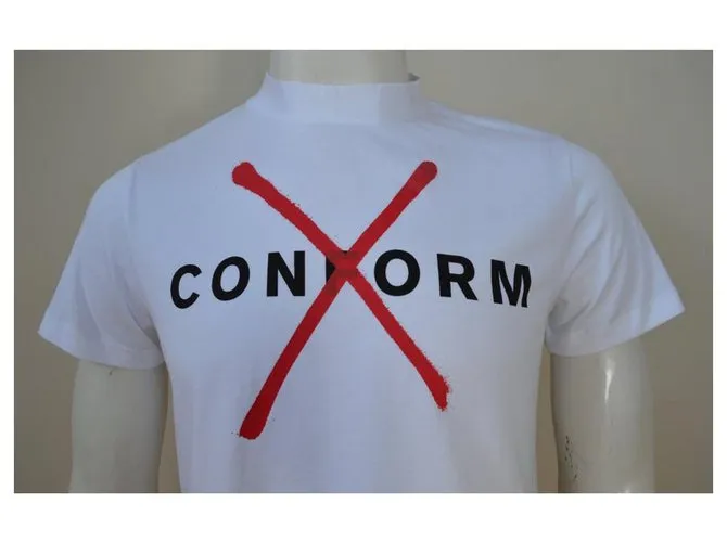 Autre Marque MATTHEW MILLER Protest camiseta blanca camiseta talla M MEDIUM Negro Blanco Roja 