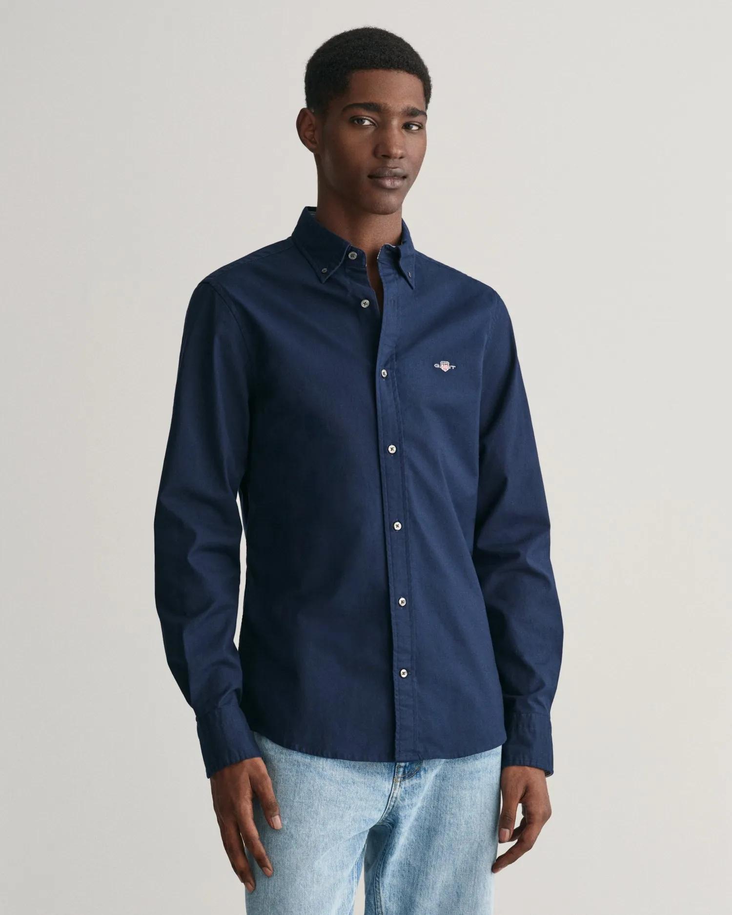 Camisa Oxford Slim Fit elástica