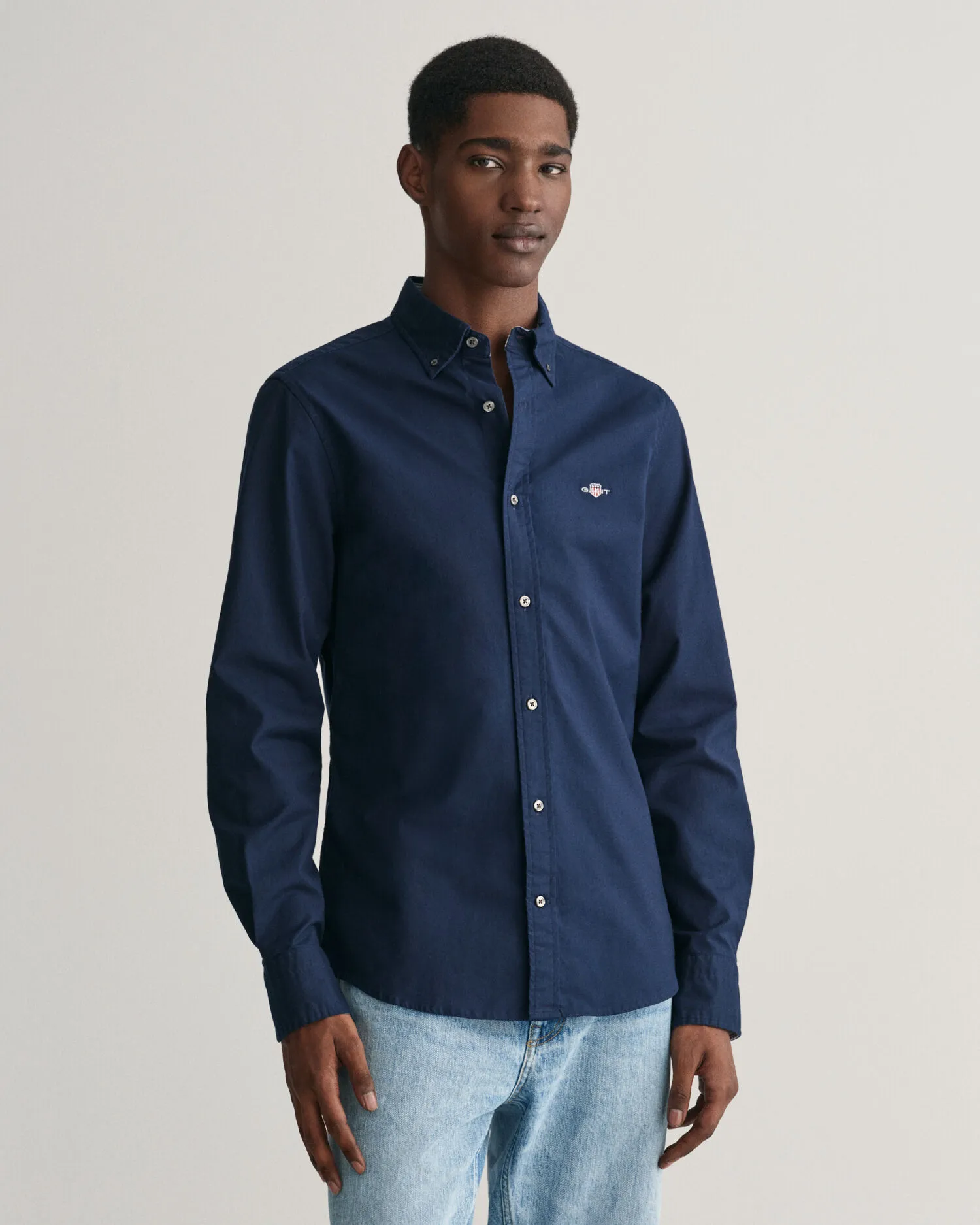 Camisa Oxford Slim Fit elástica