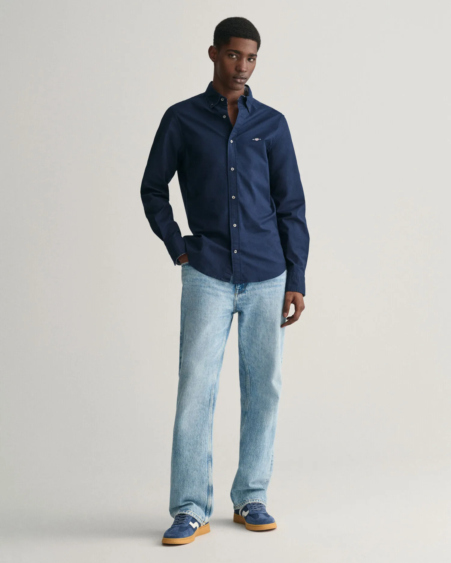 Camisa Oxford Slim Fit elástica