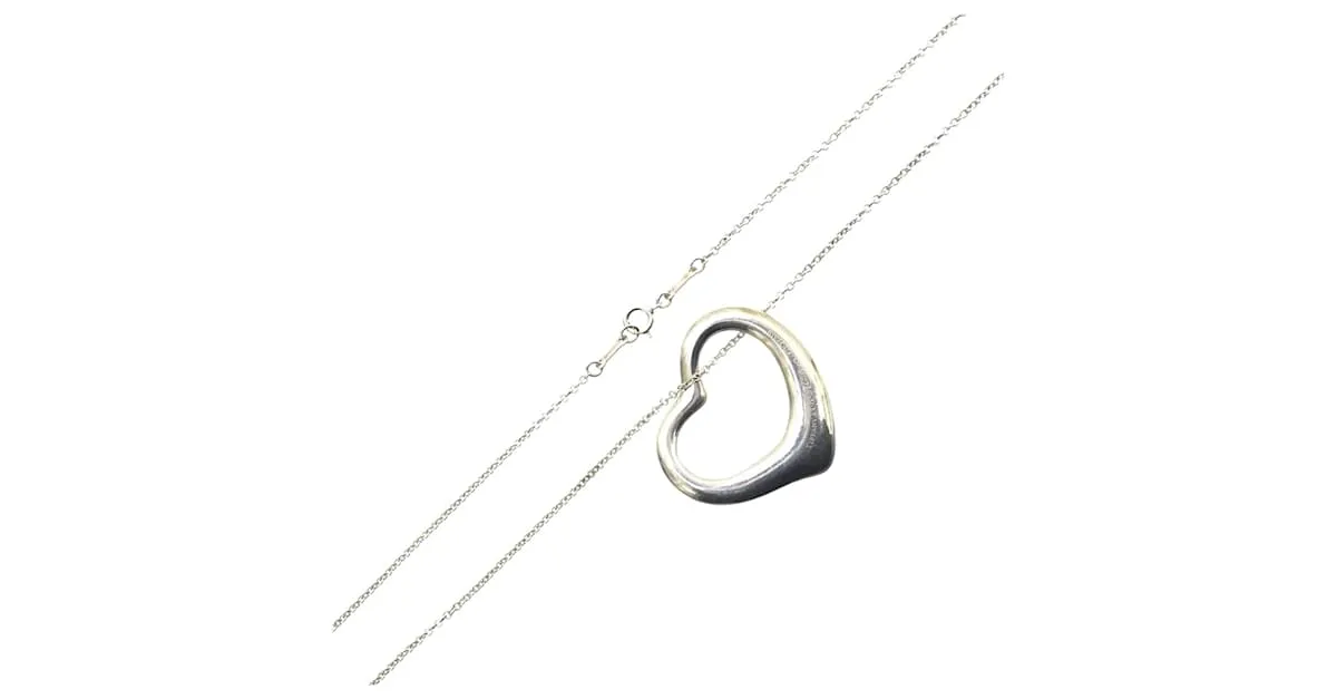 Collar de corazón abierto de Tiffany & Co. Plata 
