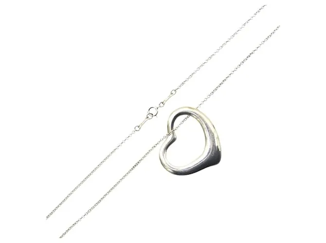 Collar de corazón abierto de Tiffany & Co. Plata 