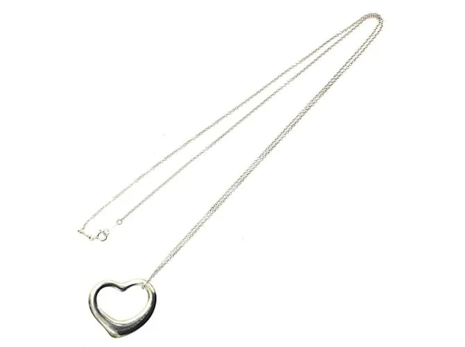 Collar de corazón abierto de Tiffany & Co. Plata 