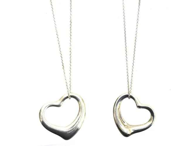Collar de corazón abierto de Tiffany & Co. Plata 