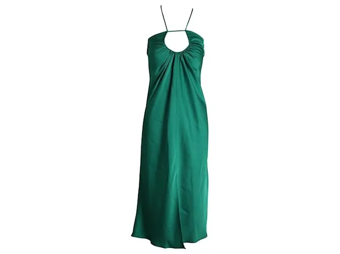 Vestido midi Ba&Sh Rose Bulle en poliéster verde 