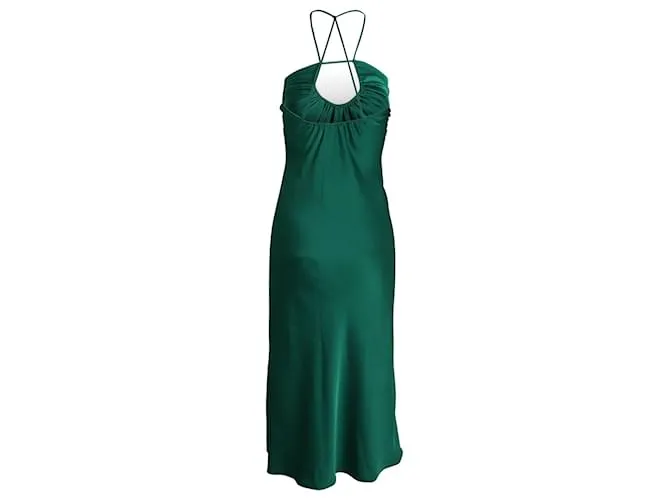 Vestido midi Ba&Sh Rose Bulle en poliéster verde 