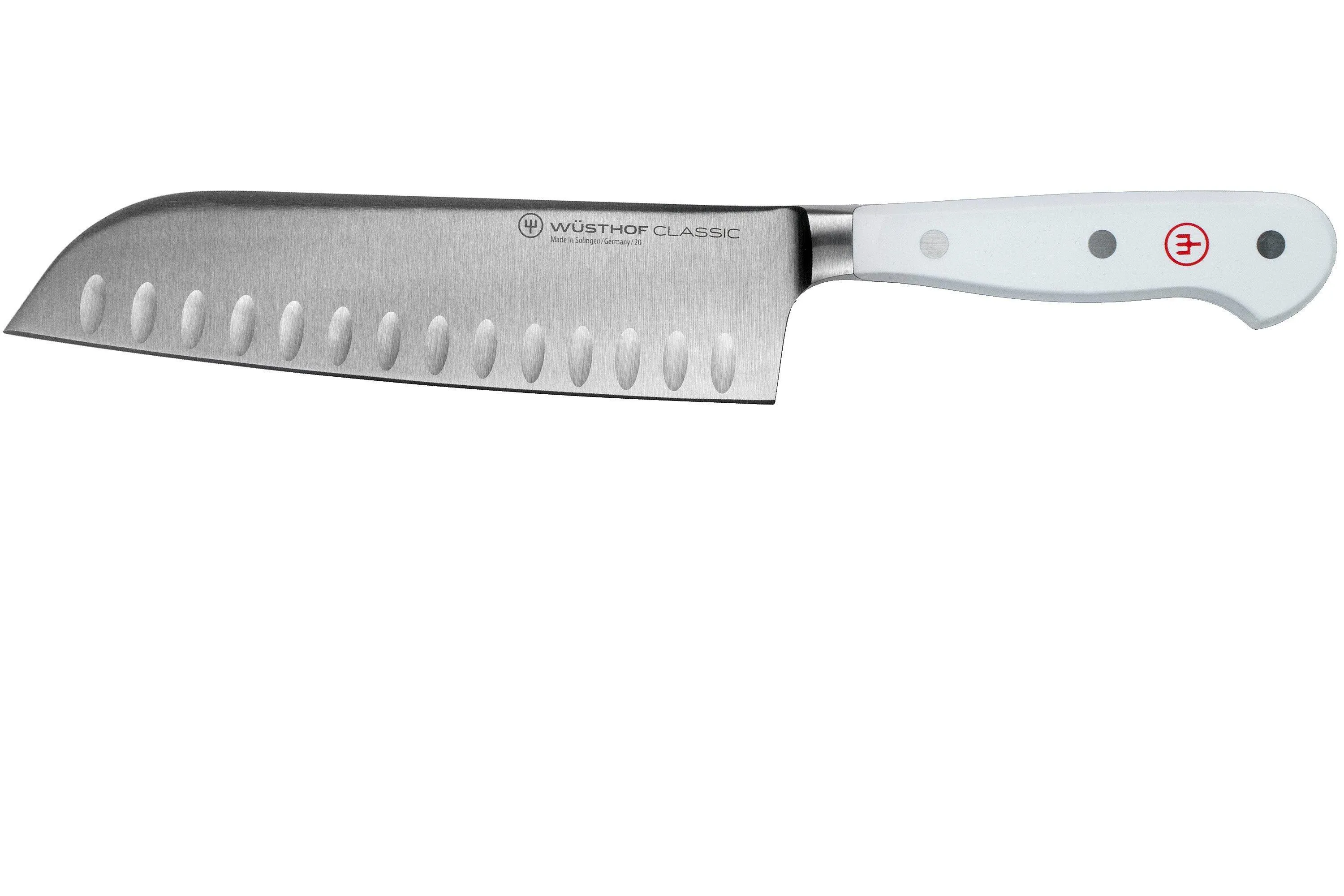 Wüsthof Classic White santoku con hoyos 17 cm, 1040231317