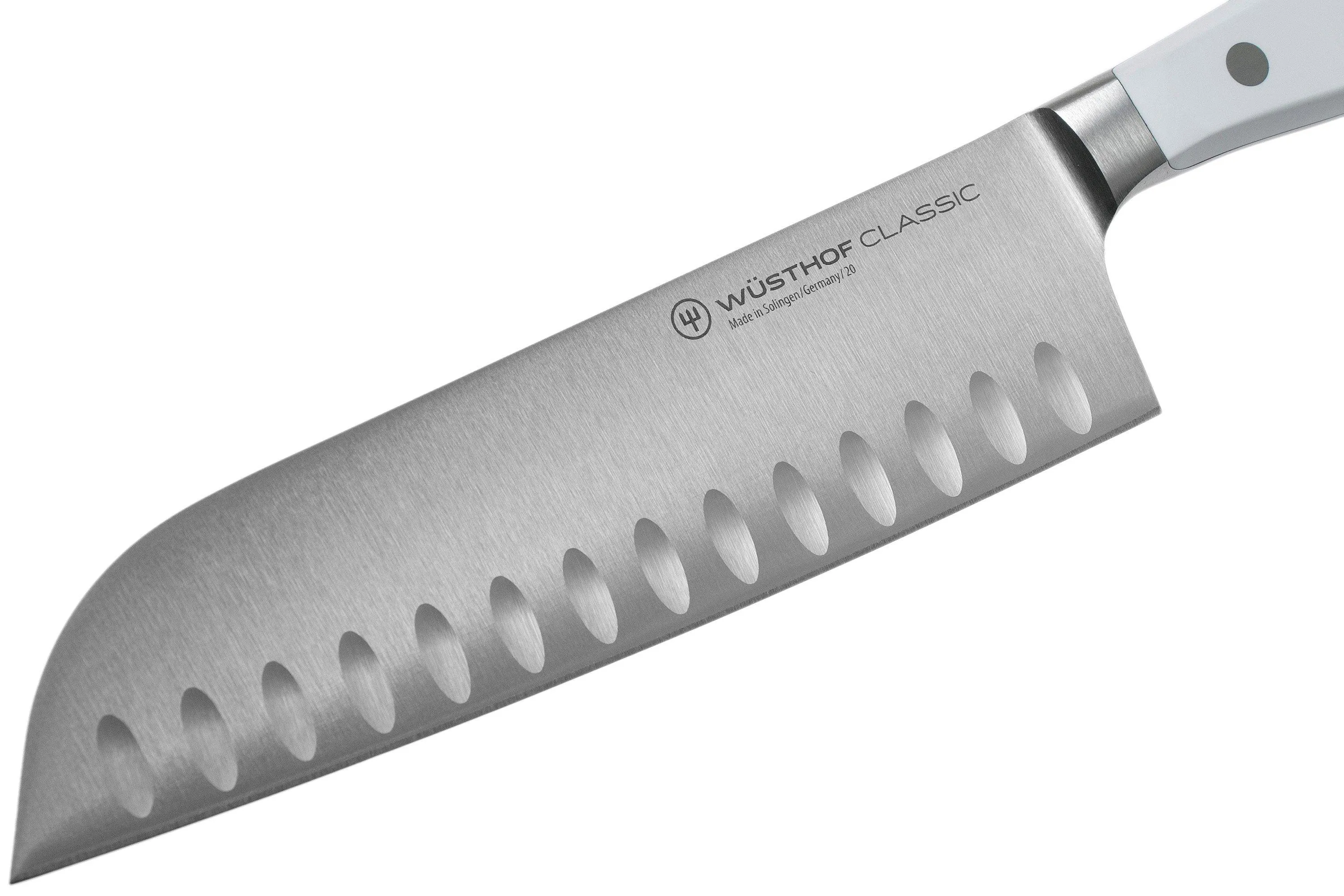 Wüsthof Classic White santoku con hoyos 17 cm, 1040231317